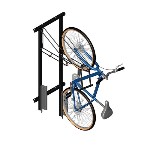 CAD Drawings BIM Models CycleSafe, Inc. Vertical Bike Racks - WallRack™ Frame